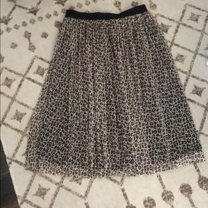 Leopard midi skirt
